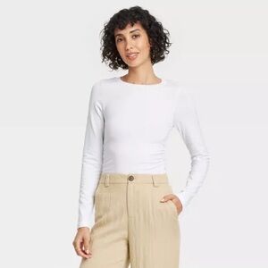A New Day, NWT Women's White Long Sleeve Top